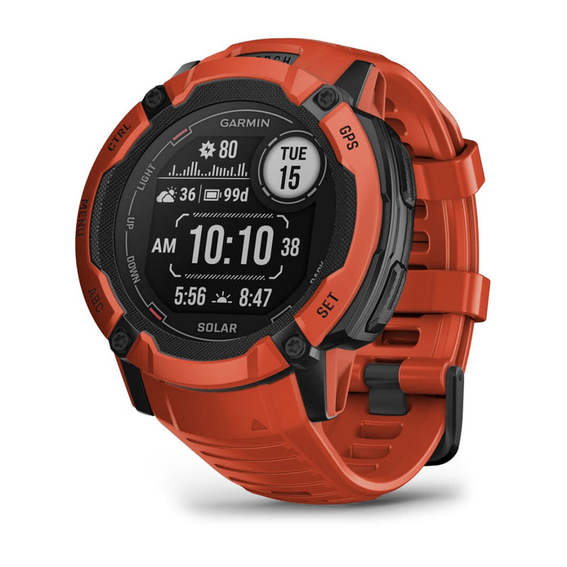 Garmin Instinct 2X Solar 2,79 cm (1.1") MIP 50 mm Digital 176 x 176 pixel Berøringsskærm Rød GPS (satellit)