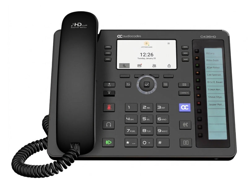 AudioCodes C436HD IP-telefon Sort LCD Wi-Fi