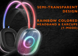 Deltaco Gaming DH230 Semi-transparent Gaming Headset, RGB powered Headband