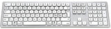 Voxicon DK-295BWL-WHT tastatur Universel RF trådløst QWERTY Nordisk Hvid, Sølv