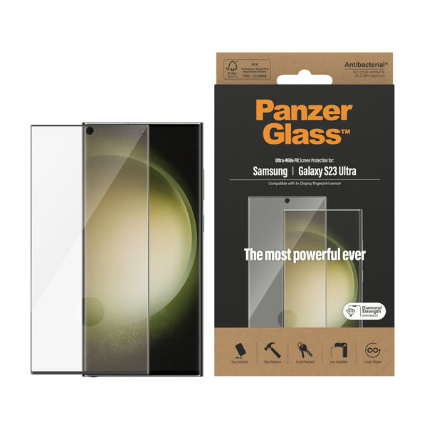 PanzerGlass ® Skærmbeskyttelse Samsung Galaxy S23 Ultra | Ultra-Wide Fit