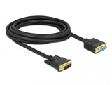 DeLOCK 86754 videokabel adapter 3 m DVI VGA (D-Sub) Sort