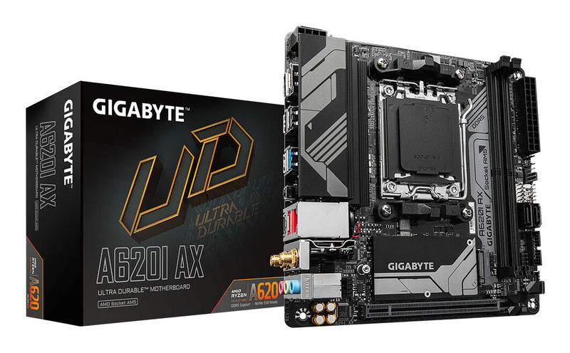 GIGABYTE A620I AX bundkort AMD A620 Sokkel AM5 mini ITX