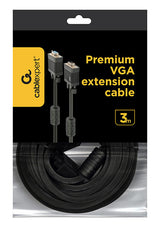 Gembird CC-PPVGAX-10-B VGA kabel 3 m VGA (D-Sub) Sort