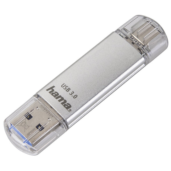 Hama C-Laeta USB-nøgle 64 GB USB Type-A / USB Type-C 3.2 Gen 1 (3.1 Gen 1) Sølv