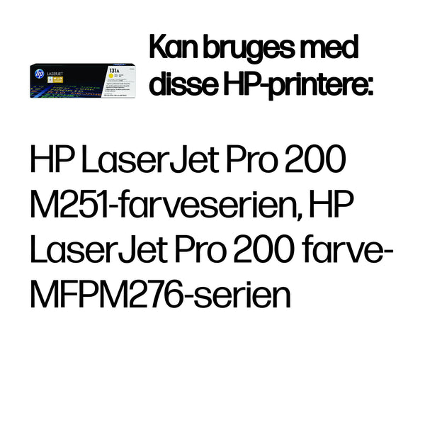 HP Original 131A LaserJet-tonerpatron, gul