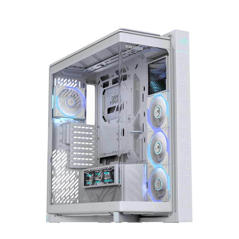 ASUS ROG CRONOX GR801 CURVE TG ARGB WHITE Midi Tower Hvid