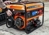 Extralink EX.30714 motor-generator 7000 W 25 L Benzin Sort, Orange