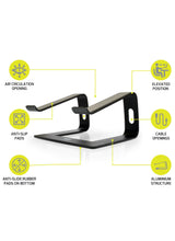 Port Designs 901103 laptop stativ Aluminium, Sort 39,6 cm (15.6")