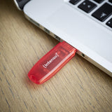 Intenso Rainbow Line USB-nøgle 128 GB USB Type-A 2.0 Rød, Transparent