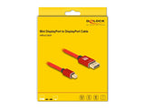 DeLOCK 81094 DisplayPort kabel 1 m Mini DisplayPort Rød