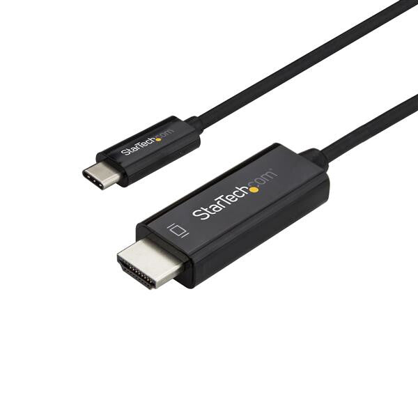 StarTech.com CDP2HD2MBNL videokabel adapter 2 m USB Type-C HDMI Sort