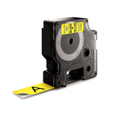DYMO Originale D1-etiketter | Sort tekst på gul tape | 19 mm x 7 m | Selvklæbende etiketter til LabelManager-mærkningsmaskiner | Fremstillet i Europa