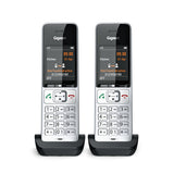 Gigaset COMFORT 500HX duo Analog/DECT-telefon Nummervisning Sort, Sølv