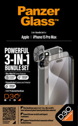 PanzerGlass ® 3-i-1 Pakke iPhone 15 Pro Max