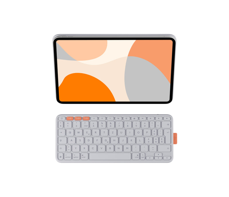 Logitech Flip Folio QWERTZ Schweizisk Bluetooth Lys grå