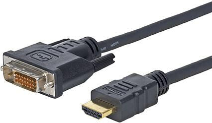 Vivolink PROHDMIDVI10 videokabel adapter 10 m HDMI Type A (Standard) DVI-D Sort
