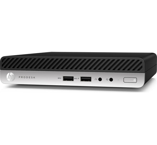 T1A HP ProDesk 400 G4 Refurbished Intel® Core™ i5 i5-8400T 8 GB DDR4-SDRAM 256 GB SSD Windows 11 Pro Mini PC Sort, Sølv
