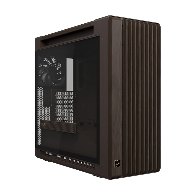 ASUS ProArt PA602 Wood Edition Retro Brown - Tempered Glass Panel Midi Tower Brun