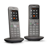 Gigaset CL660HX Duo Analog/DECT-telefon Nummervisning Anthracit