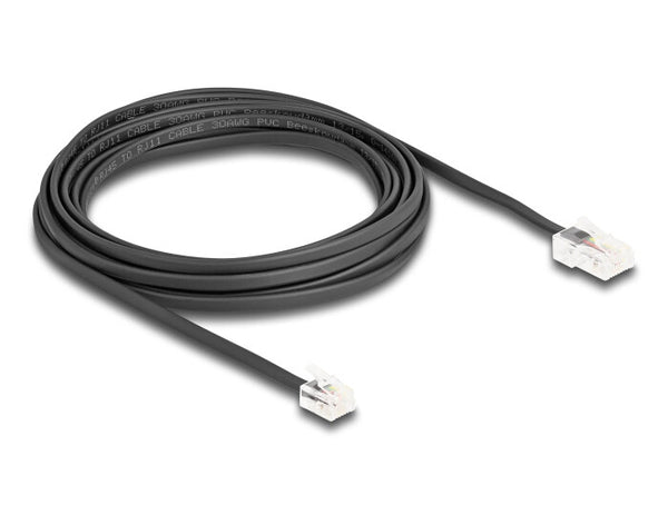 DeLOCK 88038 telefonkabel 5 m Sort