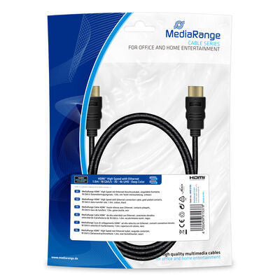 MediaRange MRCS195 HDMI-kabel 1 m HDMI Type A (Standard) Sort