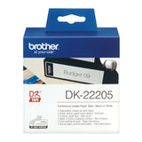 Brother DK-22205 etiketbånd Sort på hvid