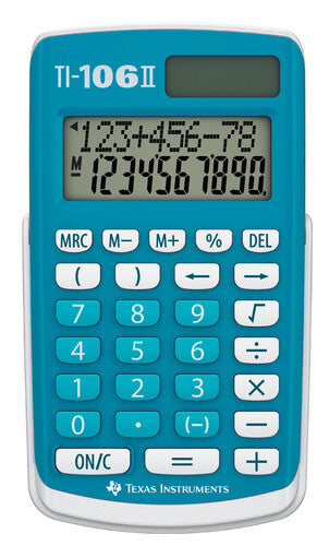 Texas Instruments TI 106-II regnemaskine Lomme Basis Blå, Hvid