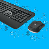 Logitech 920-008677 tastatur Mus inkluderet Universel RF trådløst QWERTZ Schweizisk Sort