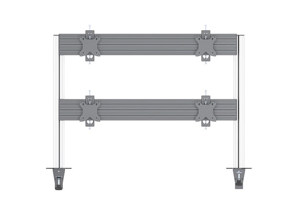 Multibrackets 5544 skærmbeslag og -stativer Skrivebord Sort, Sølv