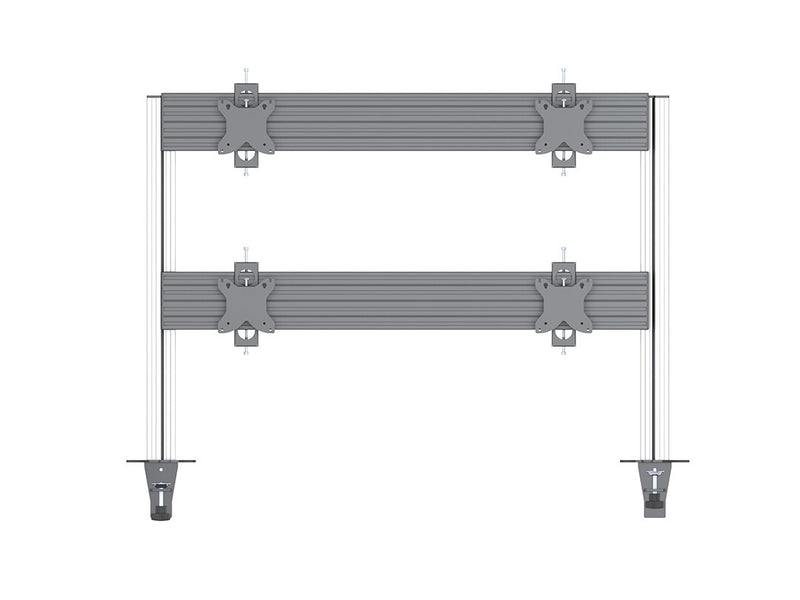 Multibrackets 5544 skærmbeslag og -stativer Skrivebord Sort, Sølv
