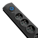 Qoltec 50104 overspændingsbeskytter Sort 4 AC stikkontakt(er) 230 V 1,5 m
