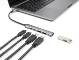 DeLOCK 64298 dockingstation Ledningsført USB 3.2 Gen 2 (3.1 Gen 2) Type-C Grå