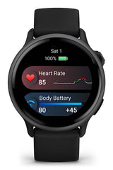 Garmin vívoactive 6 3,05 cm (1.2") AMOLED 42 mm Digital 390 x 390 pixel Berøringsskærm Sort Wi-Fi GPS (satellit)
