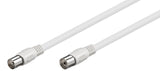Goobay 66612 koaxial kabel 1 m Hvid