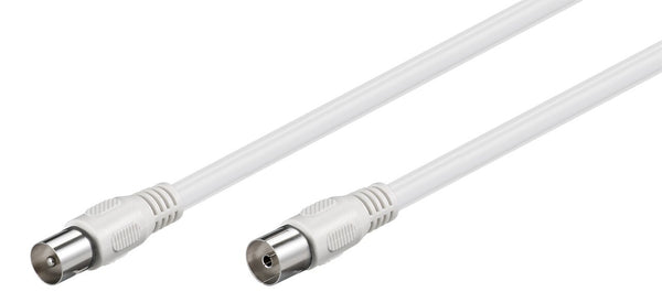 Goobay 66616 koaxial kabel 5 m Hvid