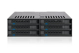 Icy Dock MB326SP-B disk array 0 TB Stativ (1U) Sort