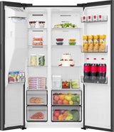 Hisense RS5P528STFE side-by-side køle-fryseskab Fritstående 528 L Sort