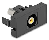 DeLOCK Easy 45 stikkontakt RCA Sort, Gul