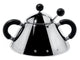 Alessi 9097 B Sukkerskål Sort, Rustfrit stål Rustfrit stål