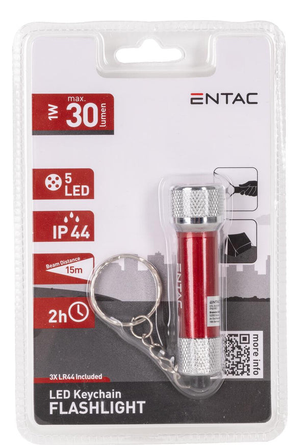 Entac EFL-5LED-KC-R lommelygte Rød Nøglering med lommelygte LED