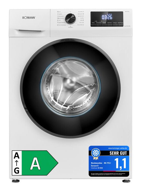 Bomann WA 7175.1 vaskemaskine Front-læsning 7 kg 1400 rpm Hvid