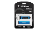 Kingston Technology IronKey 32 GB USB-C Keypad 200C, FIPS 140-3 niveau 3 AES-256