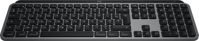 Logitech Master MX Keys S for Mac tastatur Kontor RF trådløs + Bluetooth AZERTY Fransk Aluminium, Sort