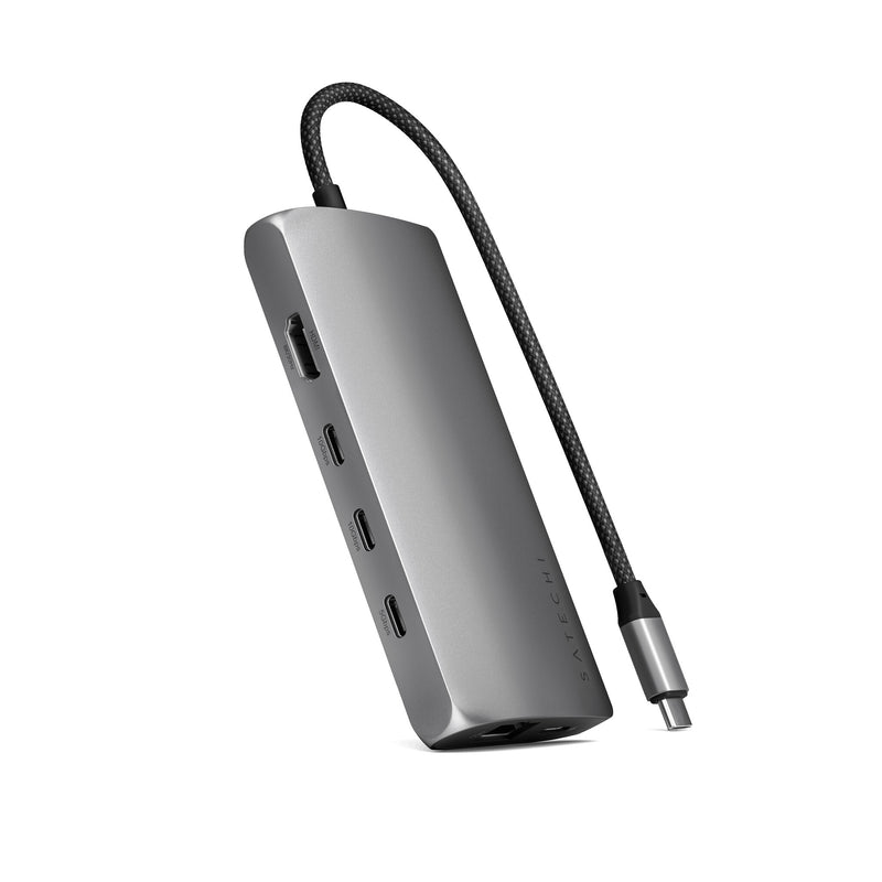 Satechi ST-P8KEM dockingstation Ledningsført USB 3.2 Gen 1 (3.1 Gen 1) Type-C Grå