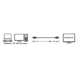 2Direct CV0121 DisplayPort kabel 3 m Sort