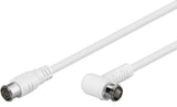 Goobay 67350 koaxial kabel 5 m F plug Hvid