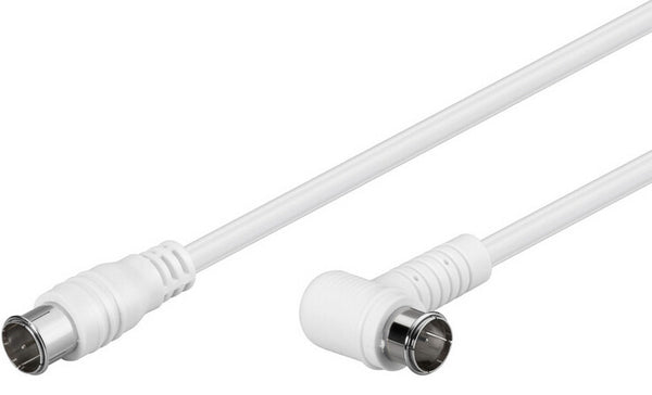 Goobay 67350 koaxial kabel 5 m F plug Hvid