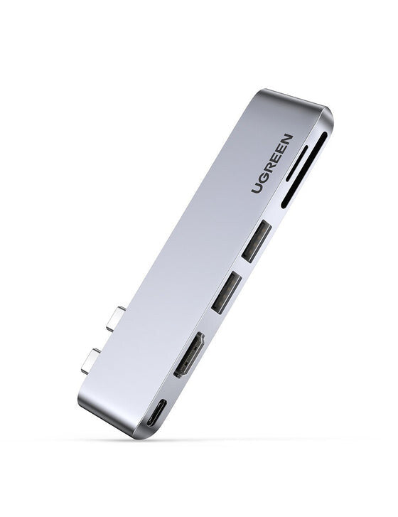 Ugreen 80856 dockingstation 2 x USB 3.2 Gen 2 (3.1 Gen 2) Type-C Aluminium