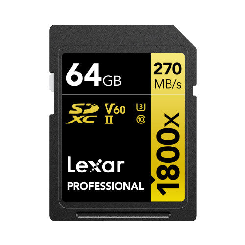 Lexar LSD1800064G-BNNNG hukommelseskort 64 GB SDXC UHS-II Klasse 10